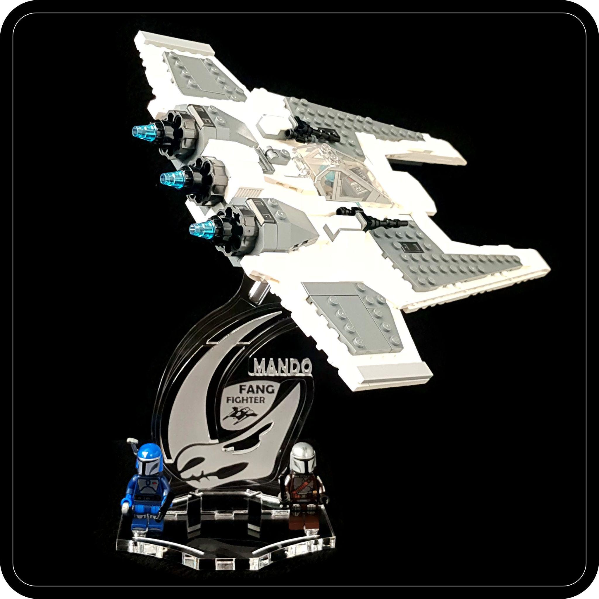 Display Stand 3D-ENGV Angled for Lego 75348 Mandalorian Fang Fighter ...