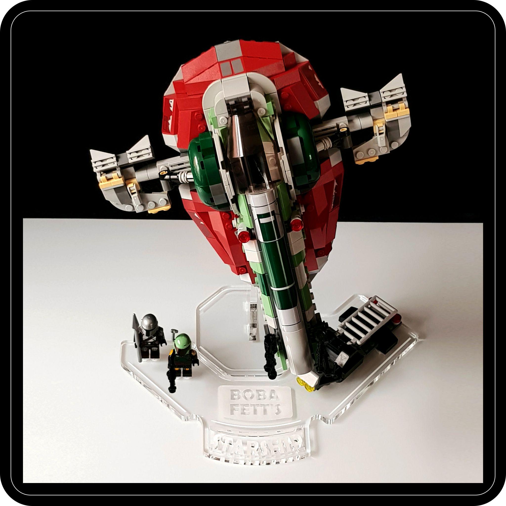Display stand angled for Lego 75312 Boba Fett's Starship +