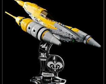 Display stand angled for Lego 75092-7877-7660-7141 Naboo Starfighter (A1125)