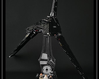 Display stand angled for Lego - 75156 Krennic's Imperial Shuttle + minifigures slots (A1131)
