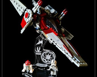 Display stand angled for Lego 75039-6205 V-Wing Starfighter (A1126)