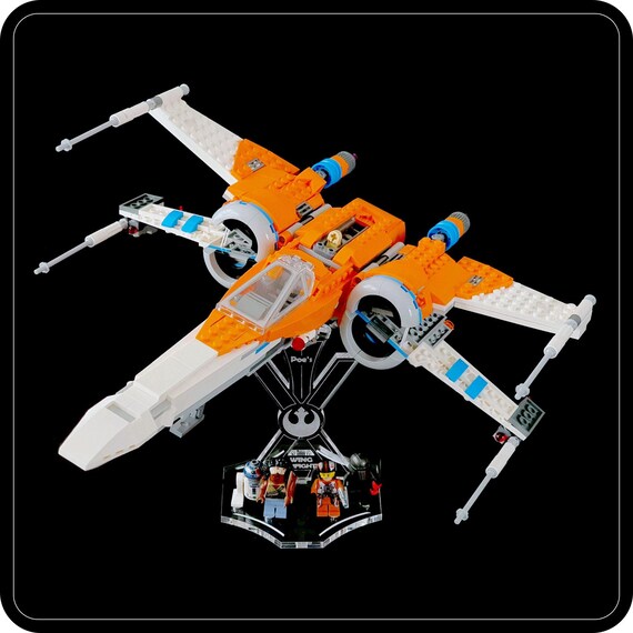 Display Stand Angled + Slots for Lego 75273 Poe Dameron's X-wing