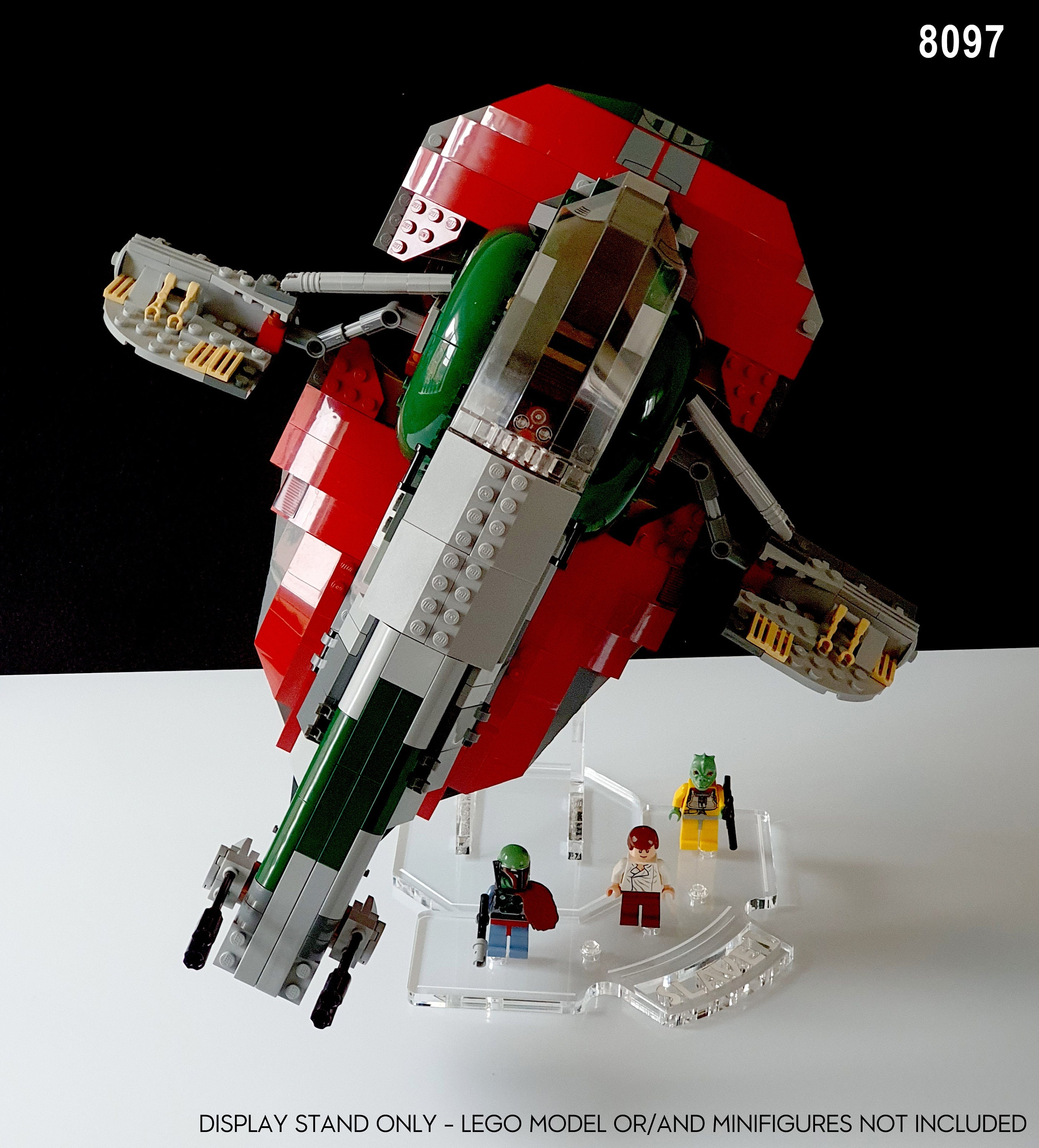 Display stand 3D-ENGV angled for Lego 75362 Ahsoka's T-6 +