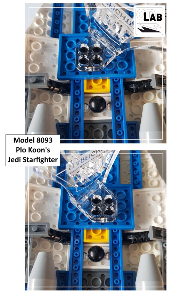 Display Stand Angled for Lego 8093 Plo Koon's Jedi Starfighter