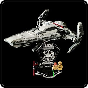 Display stand angled 3D for Lego 75383 Darth Maul&#39;s Sith Interceptor +minifigures slots (A1117)