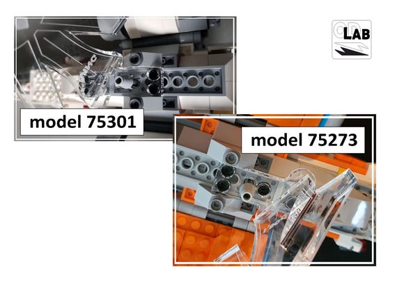 Display Stand Angled + Slots for Lego 75273 Poe Dameron's X-wing