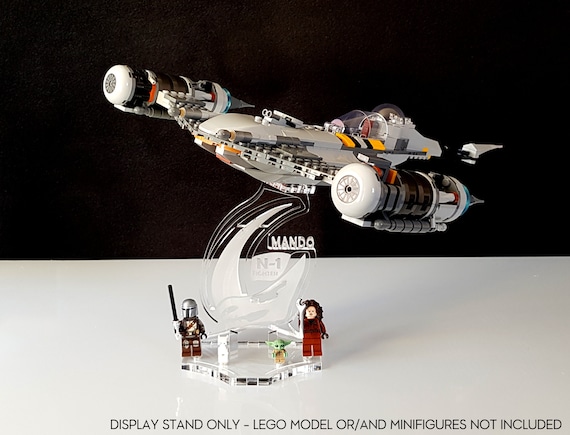 Display stand 3D-ENGV angled for Lego 75362 Ahsoka's T-6 +