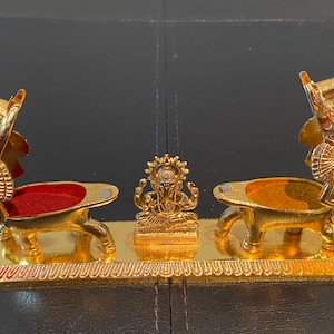 Elephant shaped stand for haldi and kunkum - Ganesha