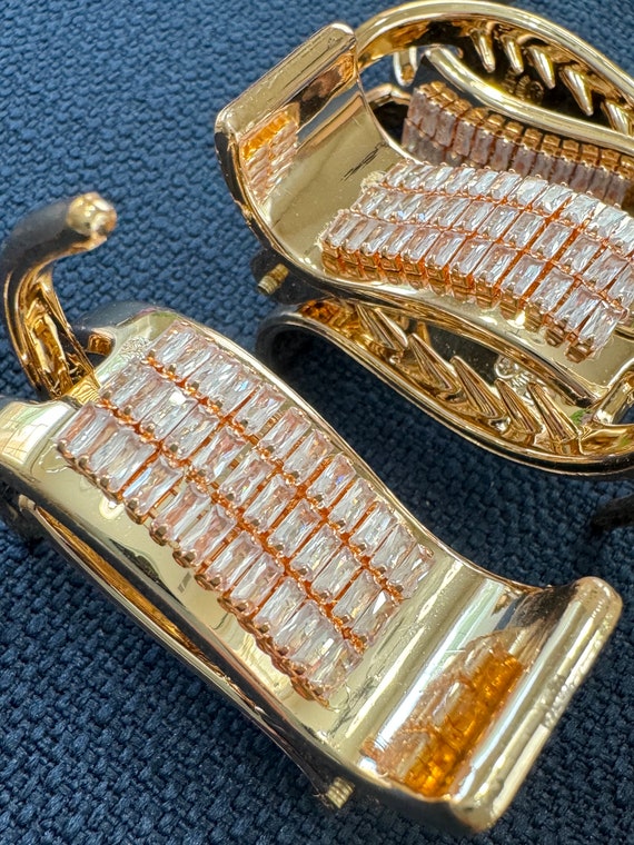 Gold Stone Studded Hair Clips - Set of 5, Party Style - Etsy display picture 2