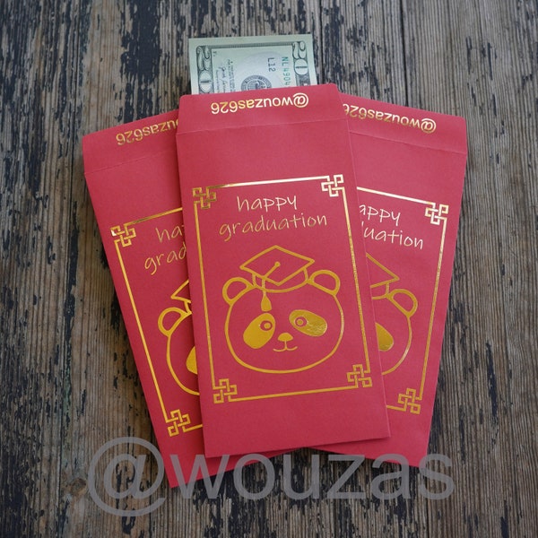 Lucky Red Envelopes are hand drawn, gold embossed. Given out on special occasions, ie wedding, graduation, birthday, Lunar New Year