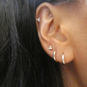 Tiny Studs, Trio Cluster, Cluster Studs, Dainty Studs, Dainty Earrings, Tiny Earrings, Small Post Earrings, Minimalist Studs