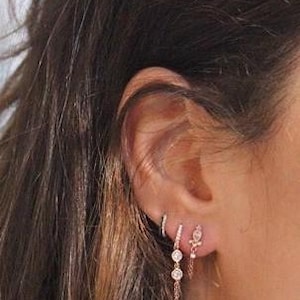 Dainty Chain Earrings, Delicate Chain Earrings, Chain Ear Jacket, Dainty Ear Jacket, Chain Earrings, Dainty Earrings, Dainty Jewelry