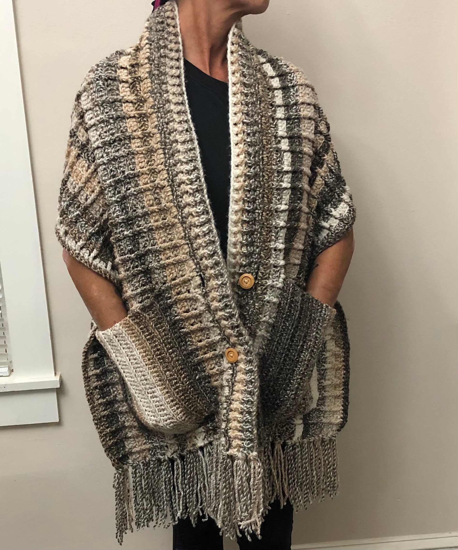 shawl wrap with pockets