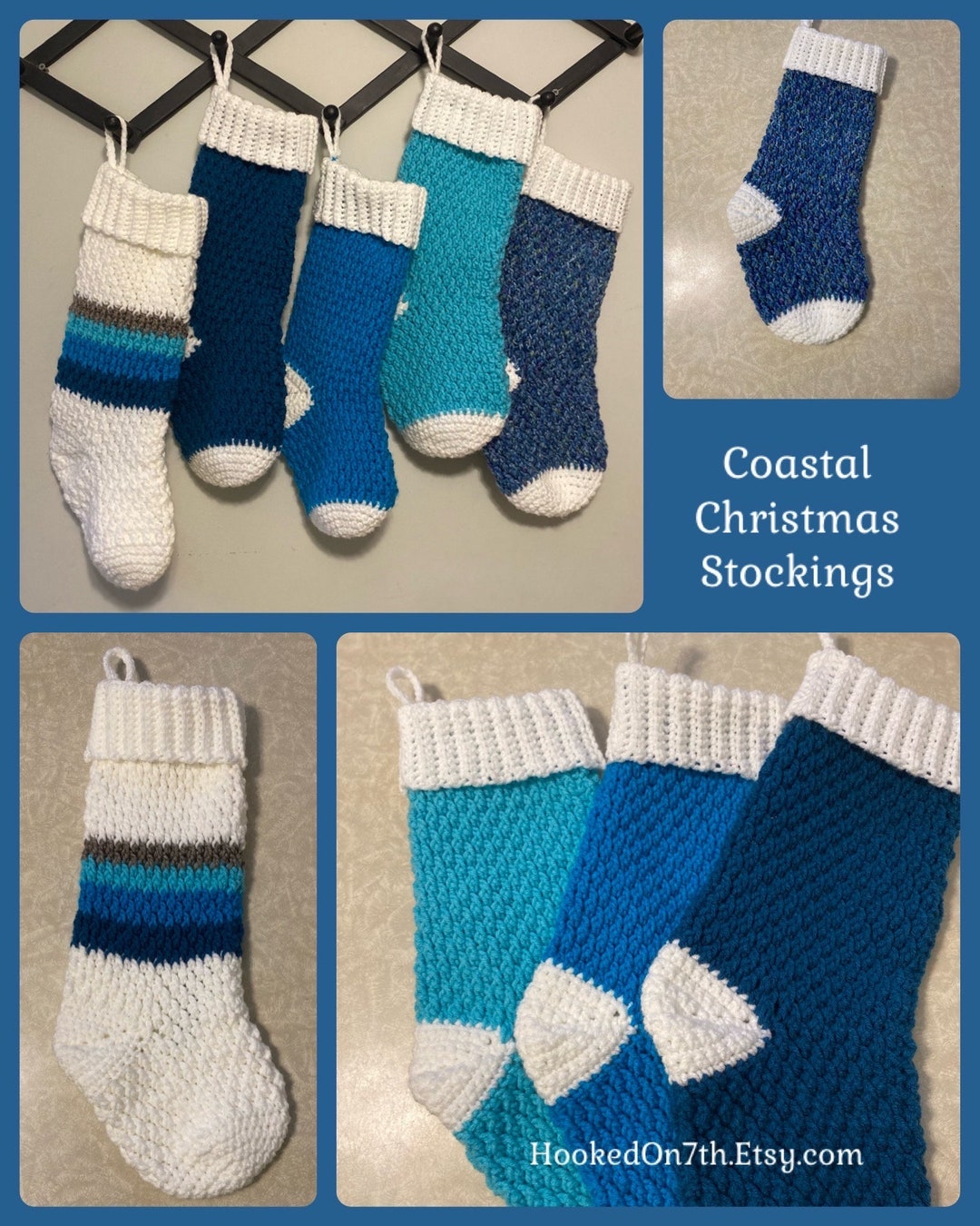 Beach Coastal Christmas Stockings Handmade Stockings Etsy