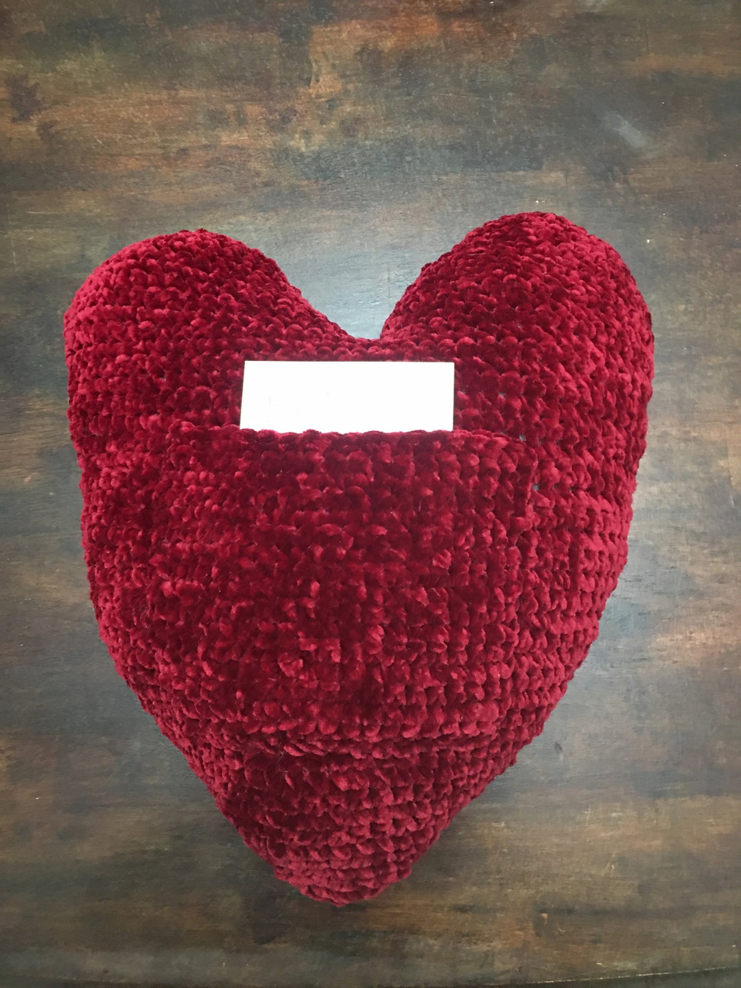Crushed Velvet Plush and Soft Valentine Pillow/cuddler Comes With