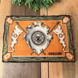 Vintage Oregon Tobacco Premium Flannel Cigar Box Felt Agricultural College 1900s