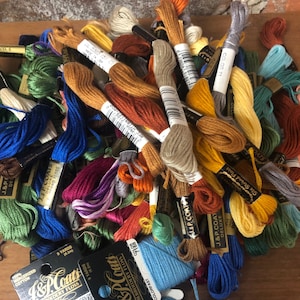 Embroidery Thread LOT 175 Skeins of Floss 100% Cotton Cross Stitch Smocking DMC JP Coats + More