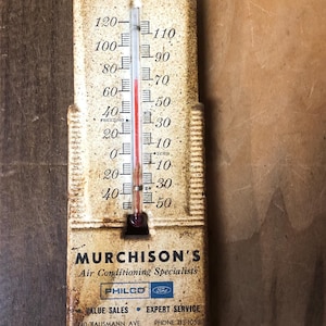 Vintage Metal Advertising Thermometer PHILCO FORD Murchisons Salesman Sample