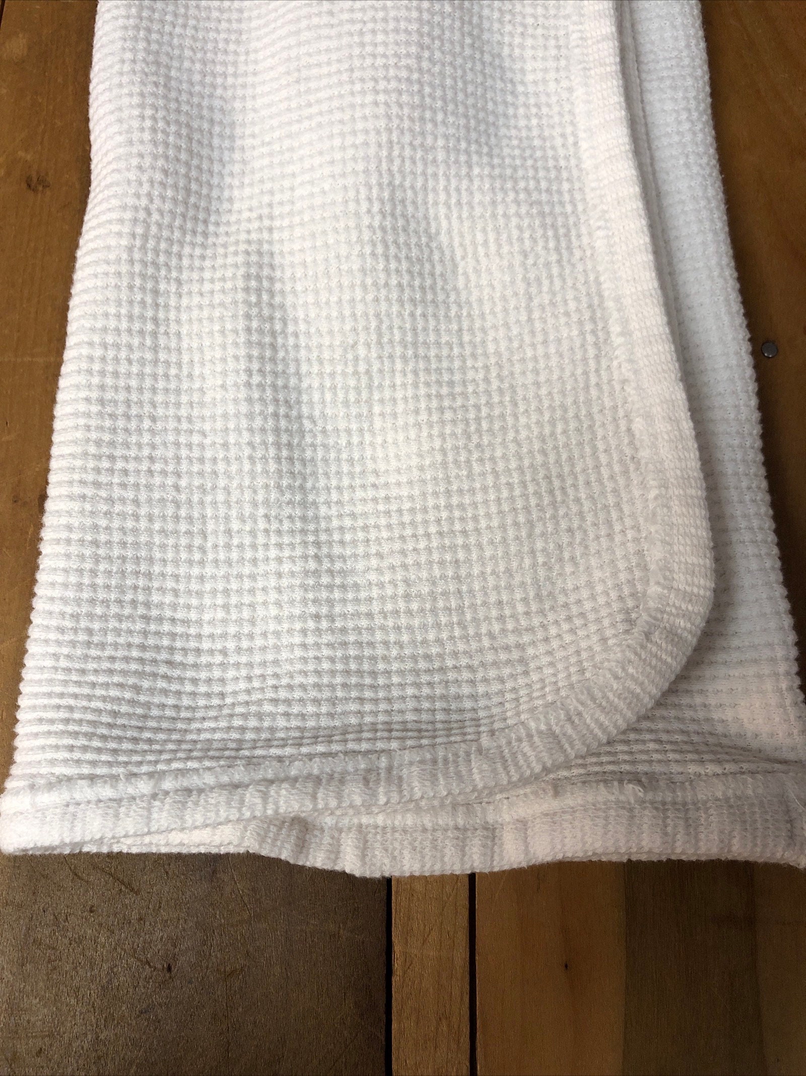 Baby Morgan Blanket White Cotton Thermal Waffle Weave Vintage Receiving 32 Etsy Canada