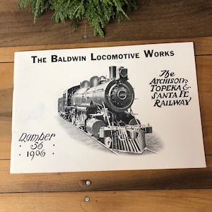 Baldwin Locomotive Works Record No. 56 Atchison Topeka Santa Fe RR Train Book Railroad Drawings and Specs