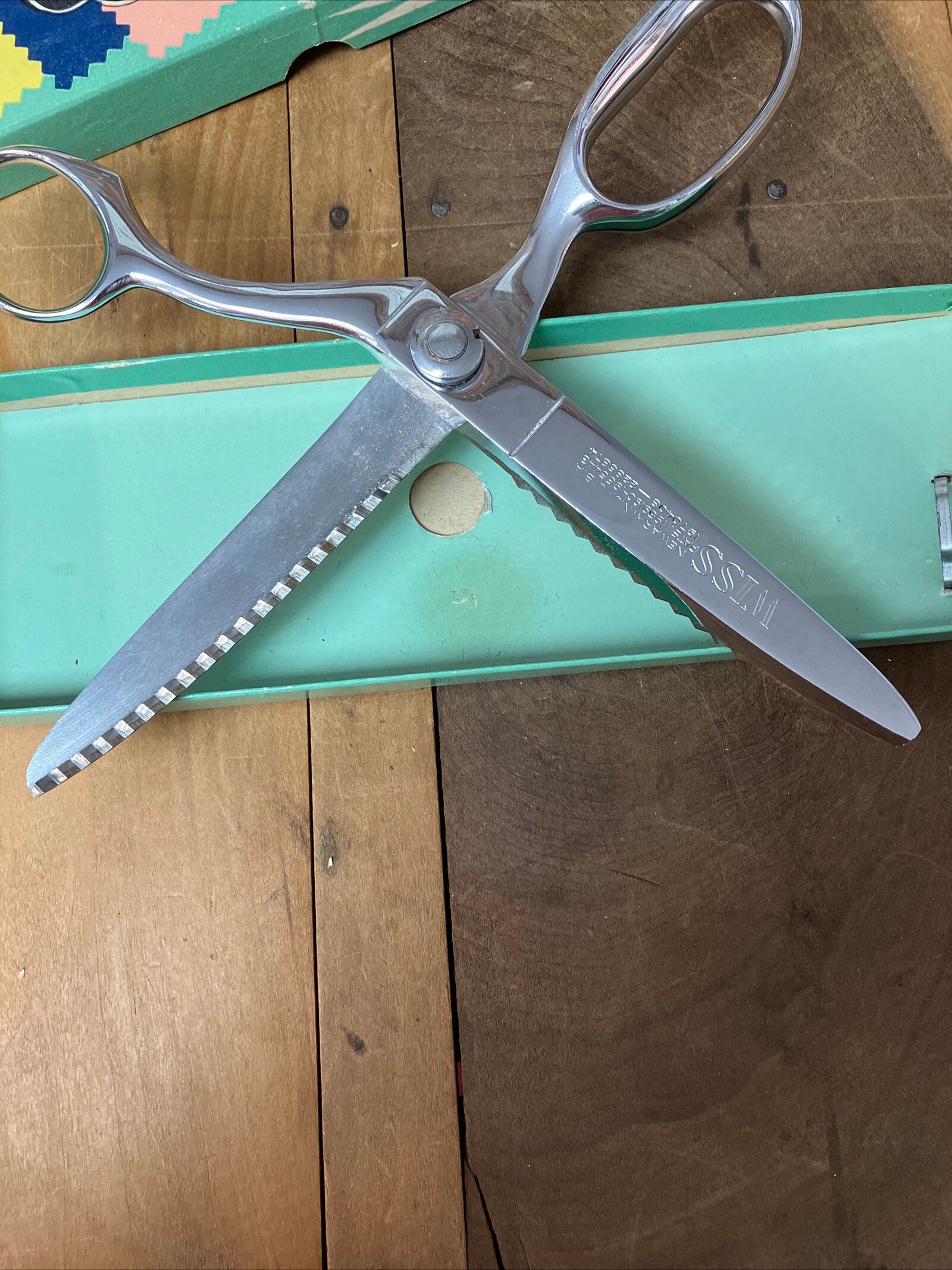 Vintage Wiss Pinking Shears Sewing Scissors Model C Original Box