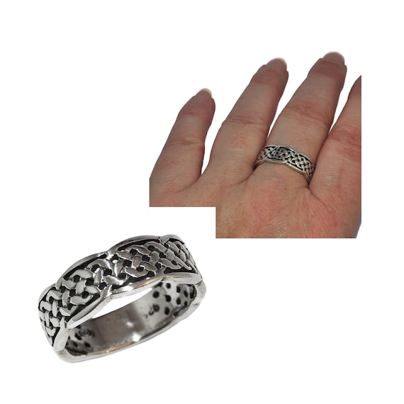 Bague en argent massif 925 et onyx noir T 52 54 58 bijou ring
