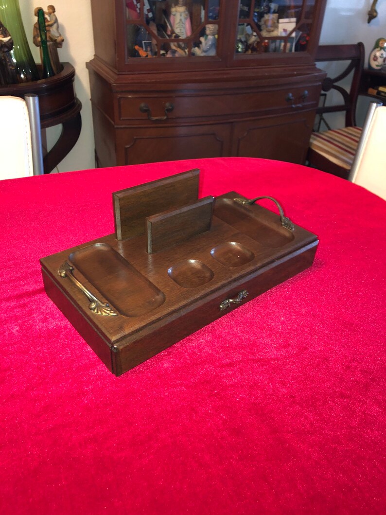 Vintage Men S Jewelry Box Valet Caddy Dresser Top Organizer