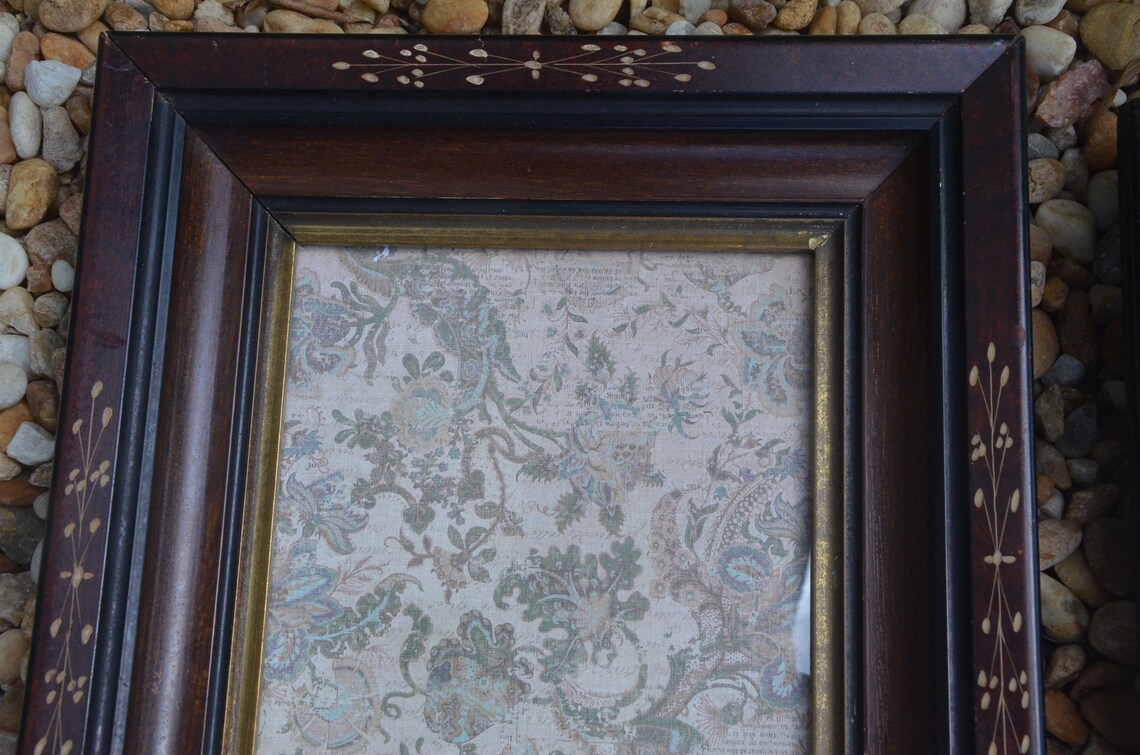 Pair of Victorian Carved Eastlake Deep Walnut Picture Frames Etsy