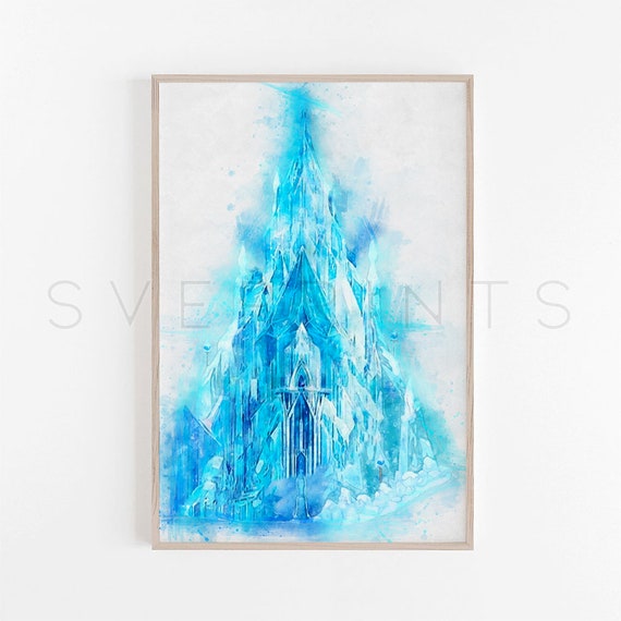Frozen Print Elsa Poster Nursery Wall Art Frozen Poster Kids Room Decor Disney Watercolor Baby Shower Wall Decor Birthday Gift V177
