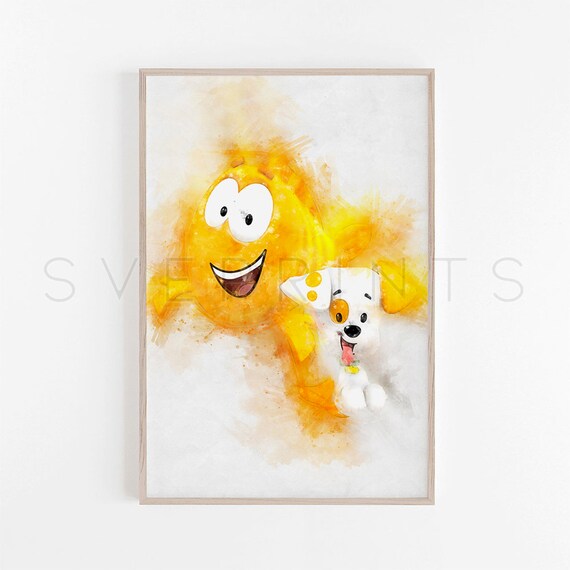 Bubble Guppies Print Nursery Wall Art Bubble Guppies Poster Kids Room Decor Guppies Watercolor Baby Shower Wall Decor Birthday Gift V153