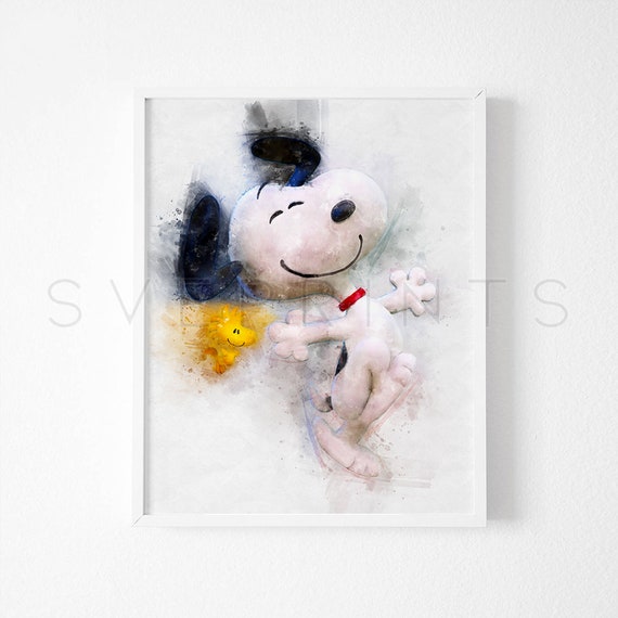 Snoopy print nursery wall art Snoopy poster kids room decor Etsy