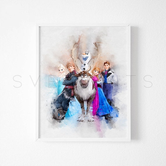 Frozen Print Anna Elsa Nursery Wall Art Poster Kids - Frozen Wall Decor Frozen Print Anna Elsa Nursery Wall Art Poster Kids - Frozen Wall Decor