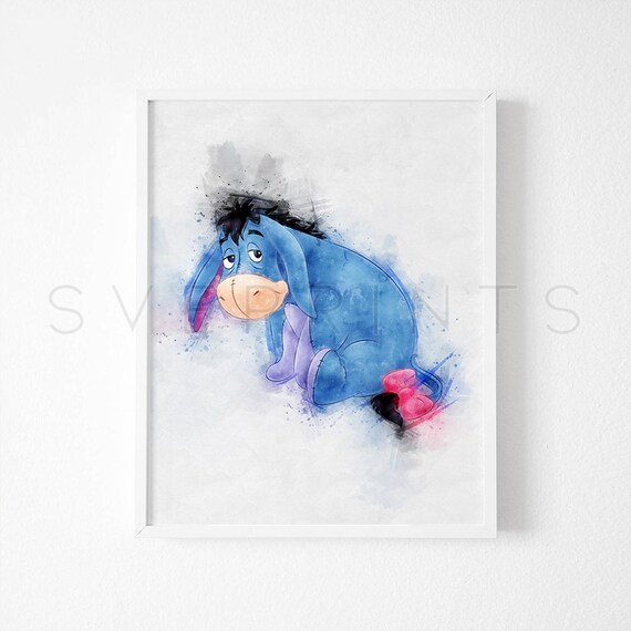 Eeyore Winnie The Pooh Print Nursery Wall Art Winnie Poster Etsy