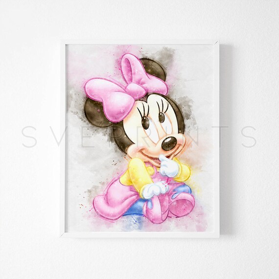 Baby Minnie Mouse Print Nursery Wall Art Minnie Mouse Poster Etsy Baby Minnie Mouse Print Nursery Wall Art Minnie Mouse Poster Etsy
