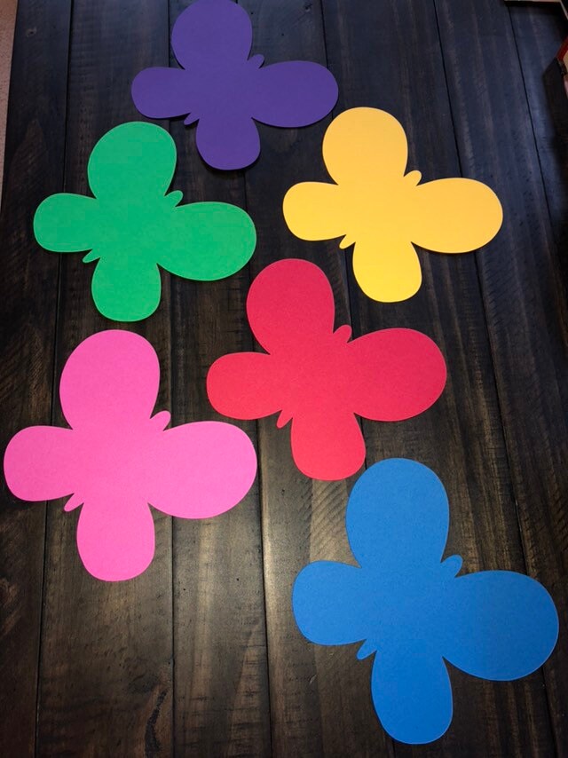 Cardstock Butterflies Die Cut Large Classroom Decor Nursery Etsy New
