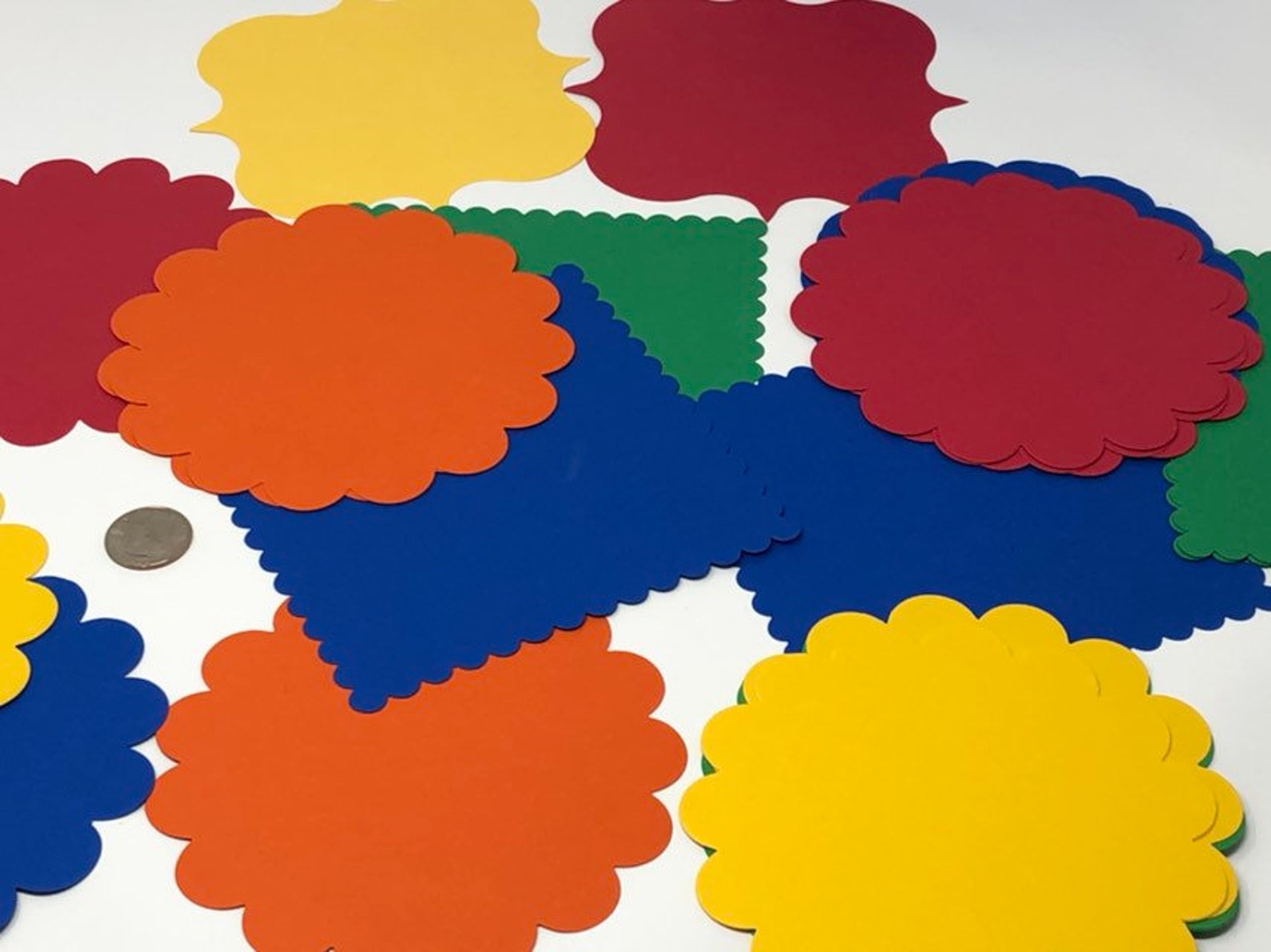 Bright Colors Cardstock Die Cut Red Yellow Gree Blue Cardstock Etsy