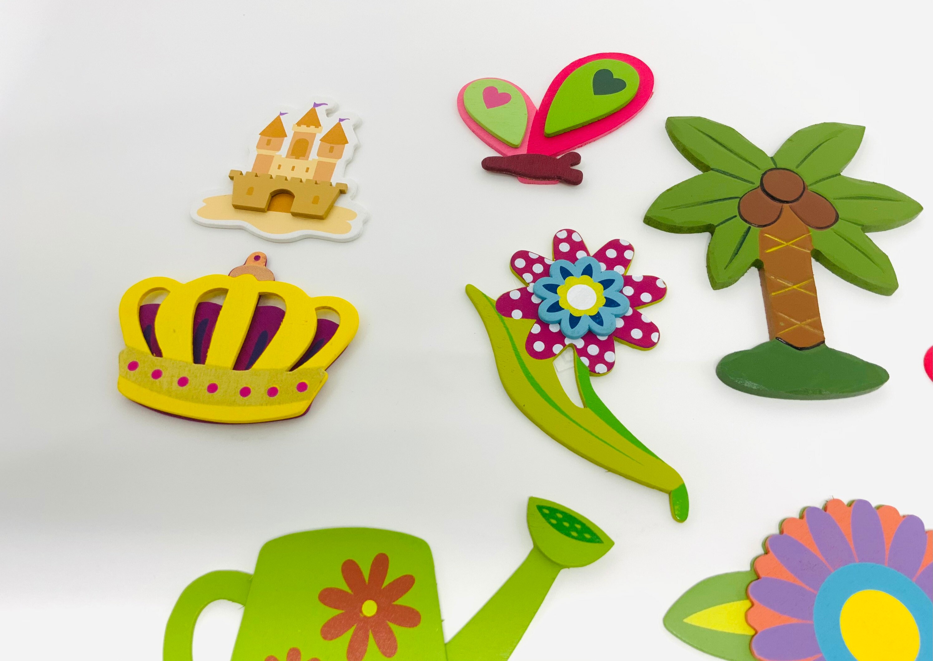 Set of 10 Wooden Prepainted Cutouts for Girl Room Decor Baby Etsy UK