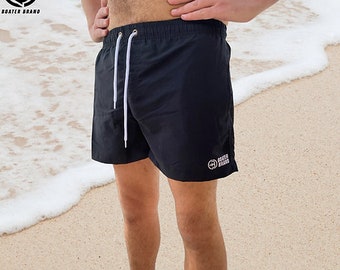 Mens Quick Dry Board Shorts in Black