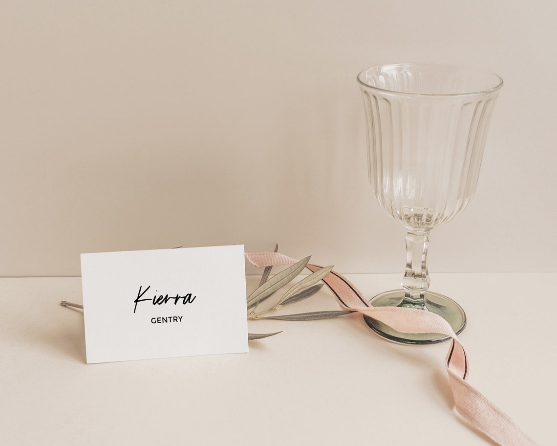 Monochrome Wedding Table Place Card Templates, Printable Table Number ...