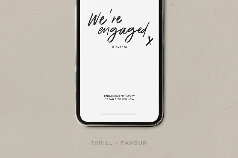 Custom Template INSTANT DOWNLOAD Electronic Engagement Announcement for Instagram Digital Wedding Proposal Announcement I Said Yes
