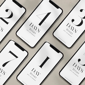 Instagram Stories Wedding Countdown Template, Monochrome Social Media Template, Digital Instagram Story, Custom Template INSTANT DOWNLOAD