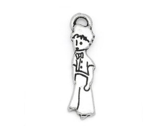 10 X Tibetan Silver CHEQUERED FLAGS 23mm Charms Pendants