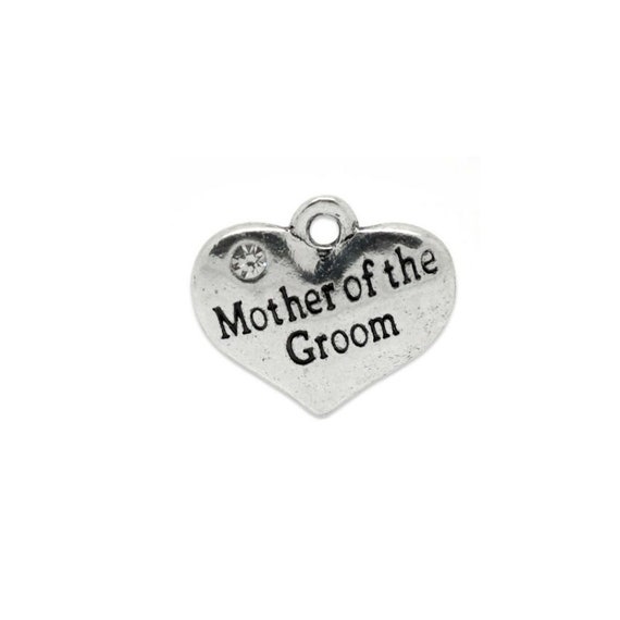 Tibetan Silver Heart Rhinestone Pendants Charms Bridesmaid Mother of the Brid...
