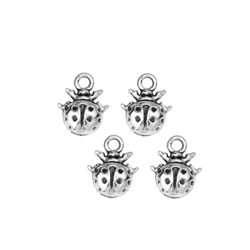 Lead /& Nickel Free Metal Charms Pendants Beads 10 Pcs Tibetan Silver Ladybird Beetle Insect 17X14mm Charms Pendants Beads