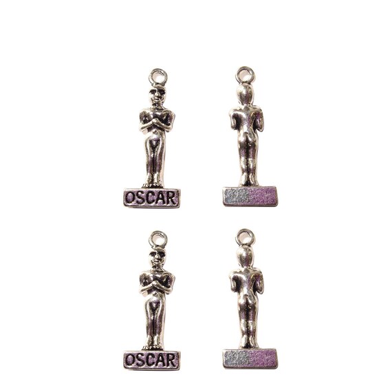 5 x Tibetan Silver OSCAR STATUE ACTING AWARD 3D 29mm Charms Pendants Beads