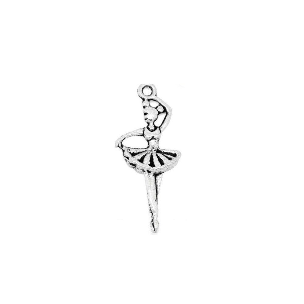 10pc Tibetan Silver Ballerina Dancer Pendant Necklace Charms Accessories PJ780 10pc Tibetan Silver Ballerina Dancer Pendant Necklace Charms Accessories PJ780