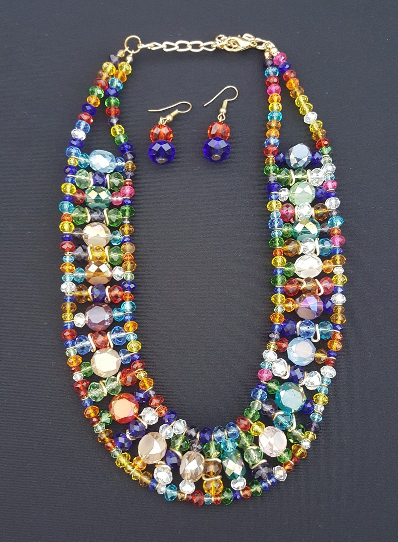 Urban Lipi Handmade Classic Vintage Jewelry Sets Necklace /& Earrings Crystals Sculpture Flower With Gift Box