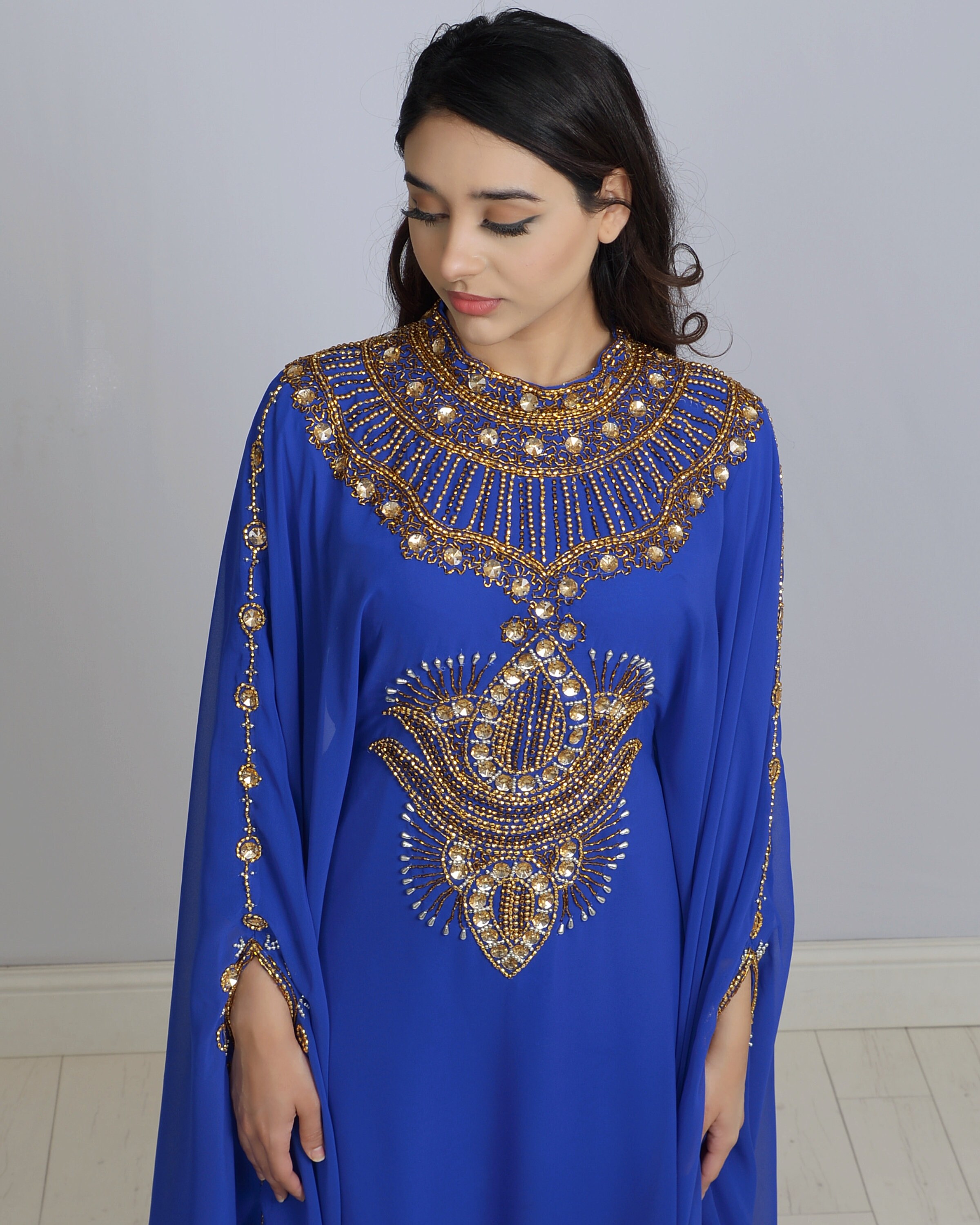 Urban Lipi Kaftan Wedding Dress royal Blue Long | Etsy