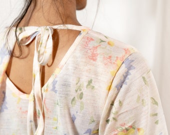 CERISE. Patron de couture, tee-shirt noué dans le dos, plis devant- intermédiaire - FRANCAIS / ANGLAIS