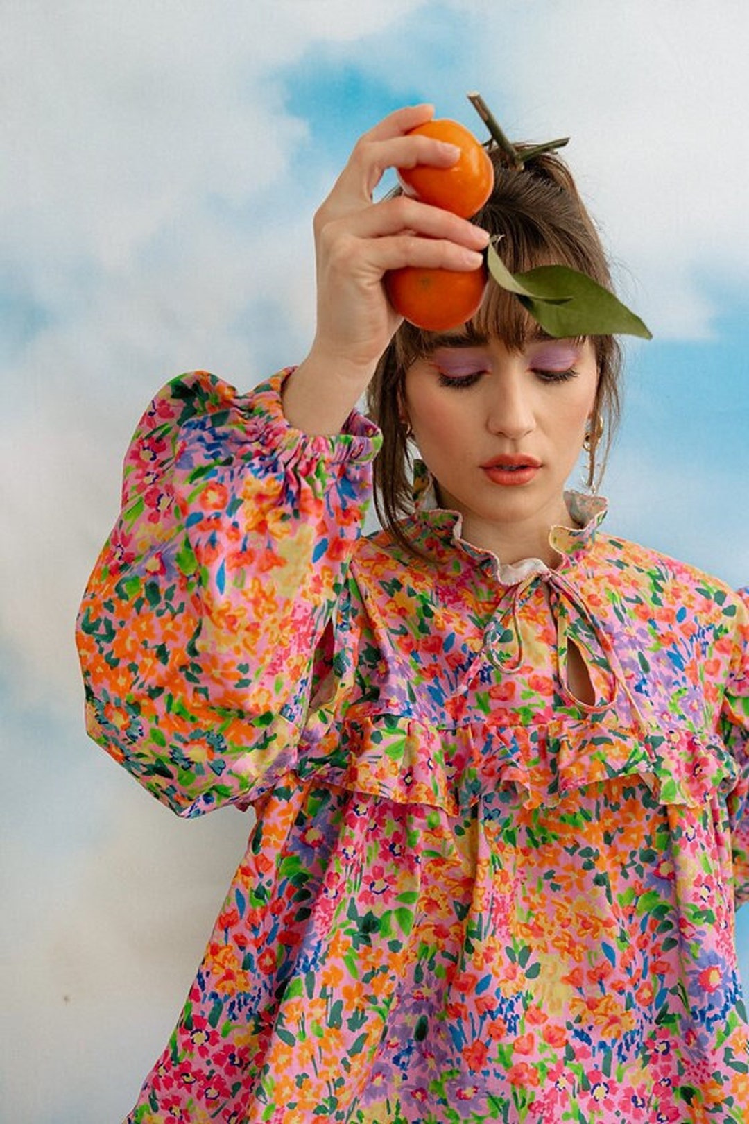 Tunique/blouse Sandro En Soie Rose Pâle, Manches Papillons, Taille 2, Occasion Très Bon état